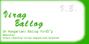 virag ballog business card